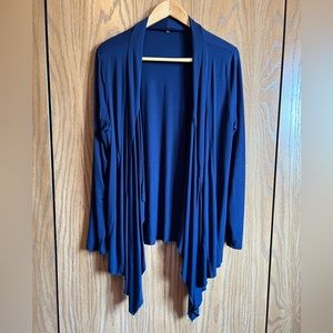 Navy Waterfall light cardigan